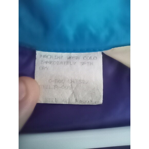 90's Vintage L. L. Bean 1/4 Zip Windbreaker Purple and Turquoise Size XL - Picture 6 of 11